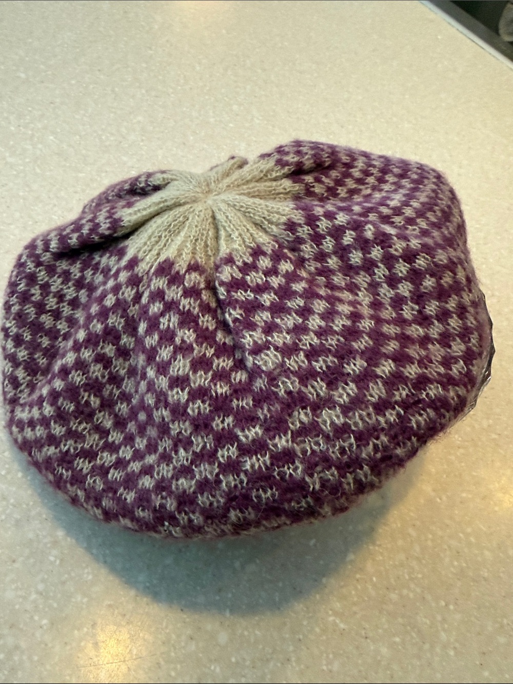 Made In Italy Slouchy Beret Beanie Mohair Wool Blend